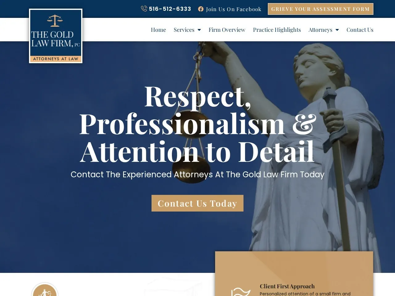 Gold Law — Brand identity and WordPress website for a tax-focused law firm