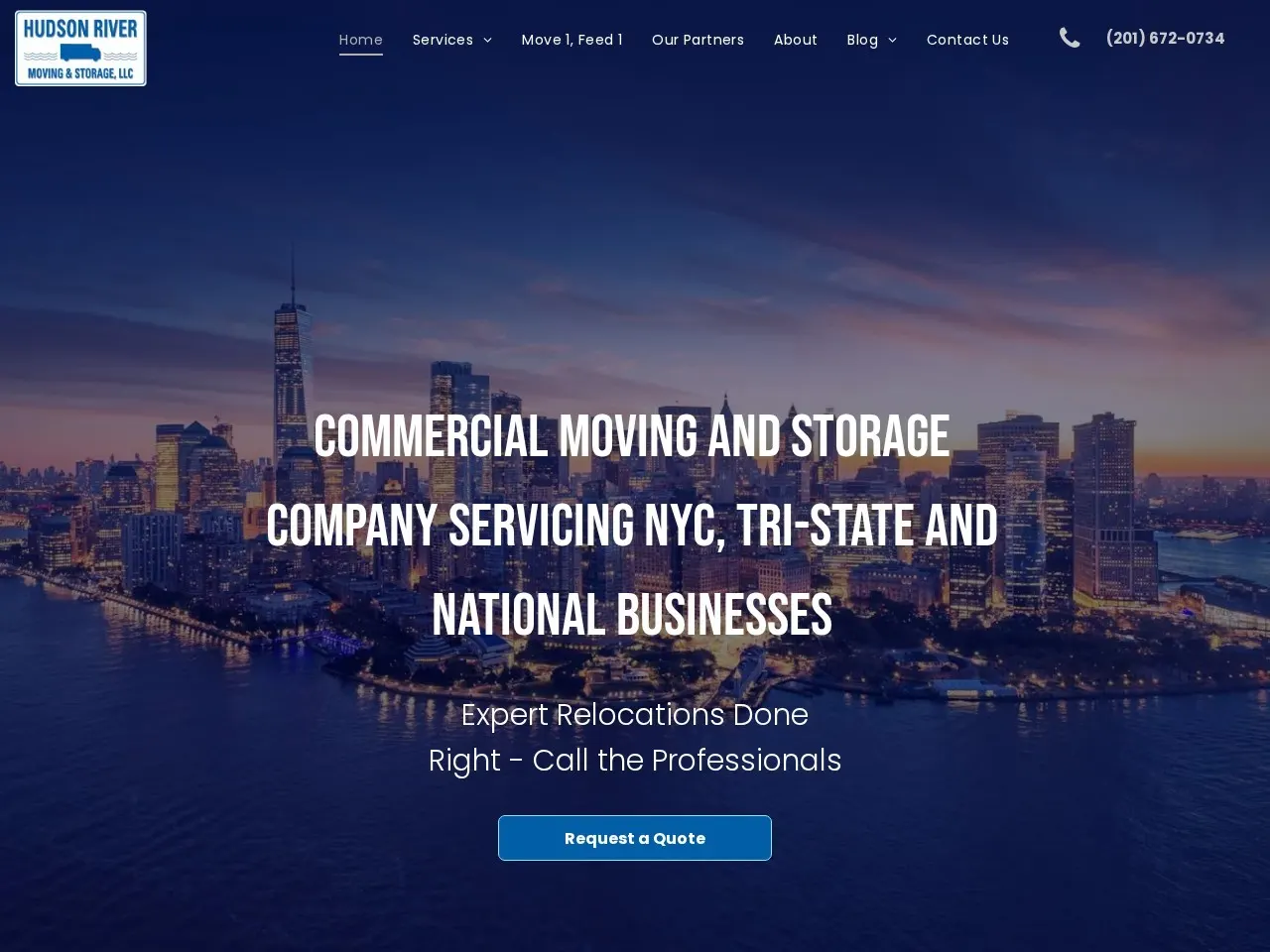 Hudson River Moving — Ongoing SEO and content for a commercial moving company