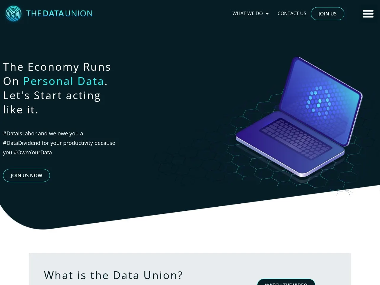 ImagineBC — Website rebuild, branding, and campaign content for a data-ownership platform