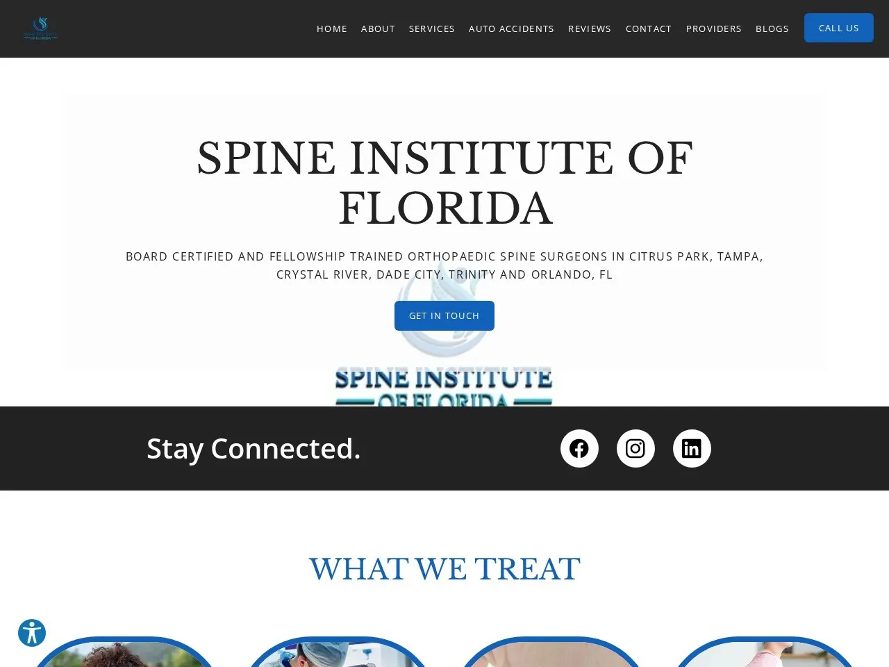 Tampa Back Institute — Website design, branding, and SEO for a Tampa spine and back care practice